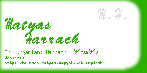 matyas harrach business card